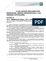 Lectura 4 - Los Juicios Declarativos Especiales, Medios Impugnativos y Las Medidas Cautelares