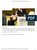 Over de Klimaatconferentie in Parijs - Angst Is Geen Communicatiestrategie - Erwin Van Den Brink PDF