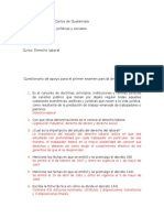 Cuestionario Derecho Laboral Primer Parcial