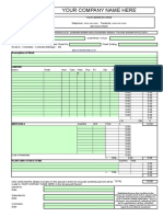 Daywork Sheet Template