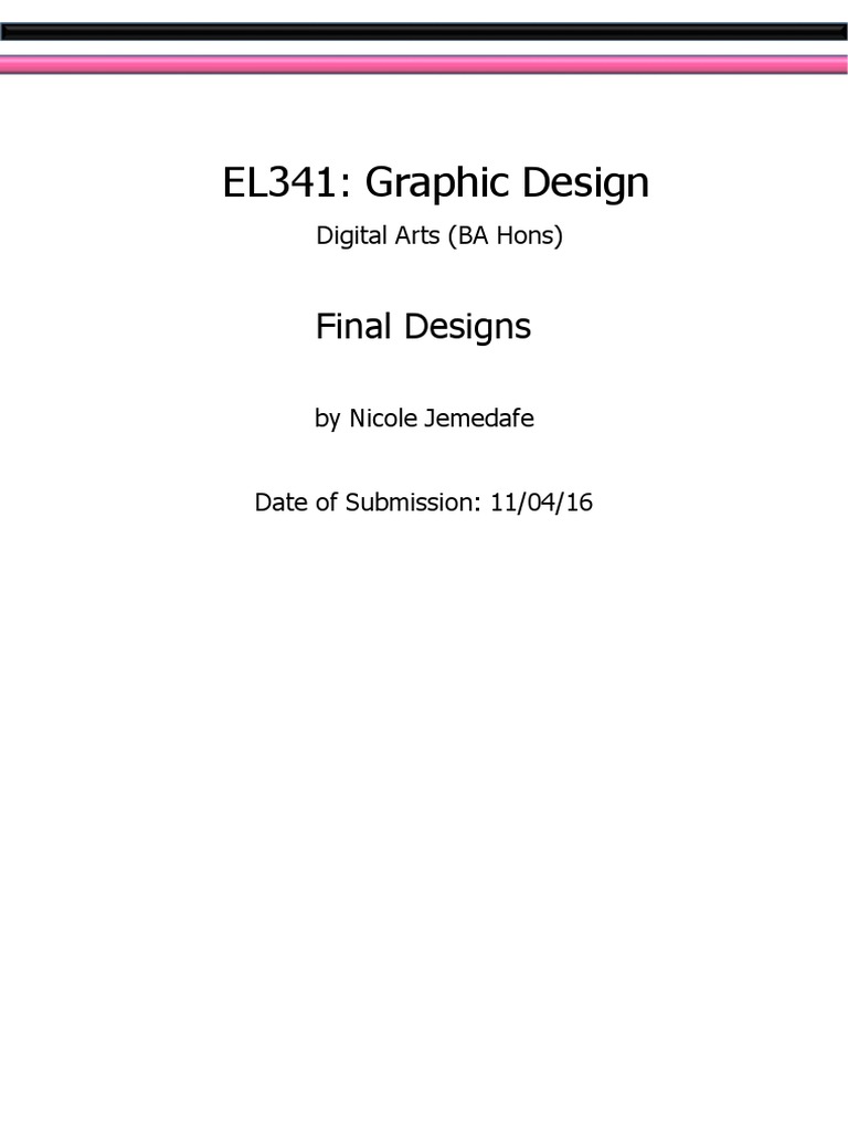 Graphic Design Final Project by Nicole | PDF | Blue | Color