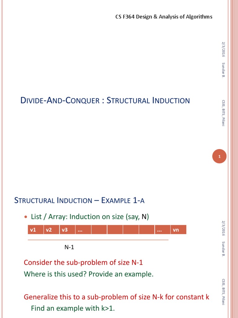 D - A - C: S I: Ivide ND Onquer Tructural Nduction | PDF
