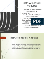 Instrucciones de Maquina