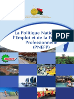 la Politique Nationale de l’Emploi et de la Formation Professionnelle (PNEFP)