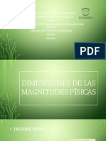 Dimensiones de Las Magnitudes Físicas