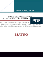 00. Comentario Exegético Al Texto Griego Del NT - Mateo - Samuel Perez MIllos