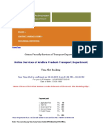 Online Services of Andhra Pradesh Transport Department