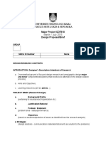 Universiti Teknologi Mara Fakulti Seni Lukis & Seni Reka Major Project GDT610 Design Proposal/Brief