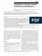 Evaluation of Applicability of Standard Growth Curves To Indian Women by Fetal Biometry