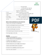 Present Simple Worksheet 1