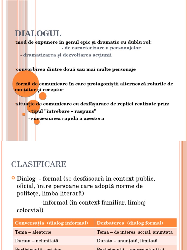 Dialogul Romana - Rol. | PDF