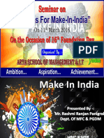 Seminar Presentation on MAKE in INDIA