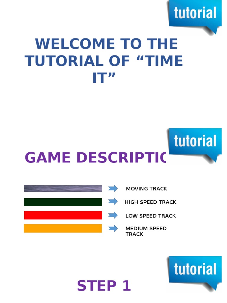 Time It Game Tutorial: Speed Tracks Guide | PDF