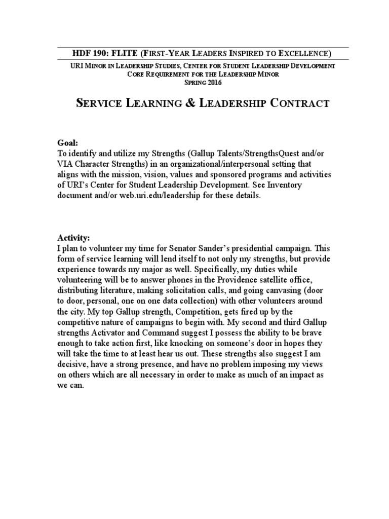 Learning Contract | PDF