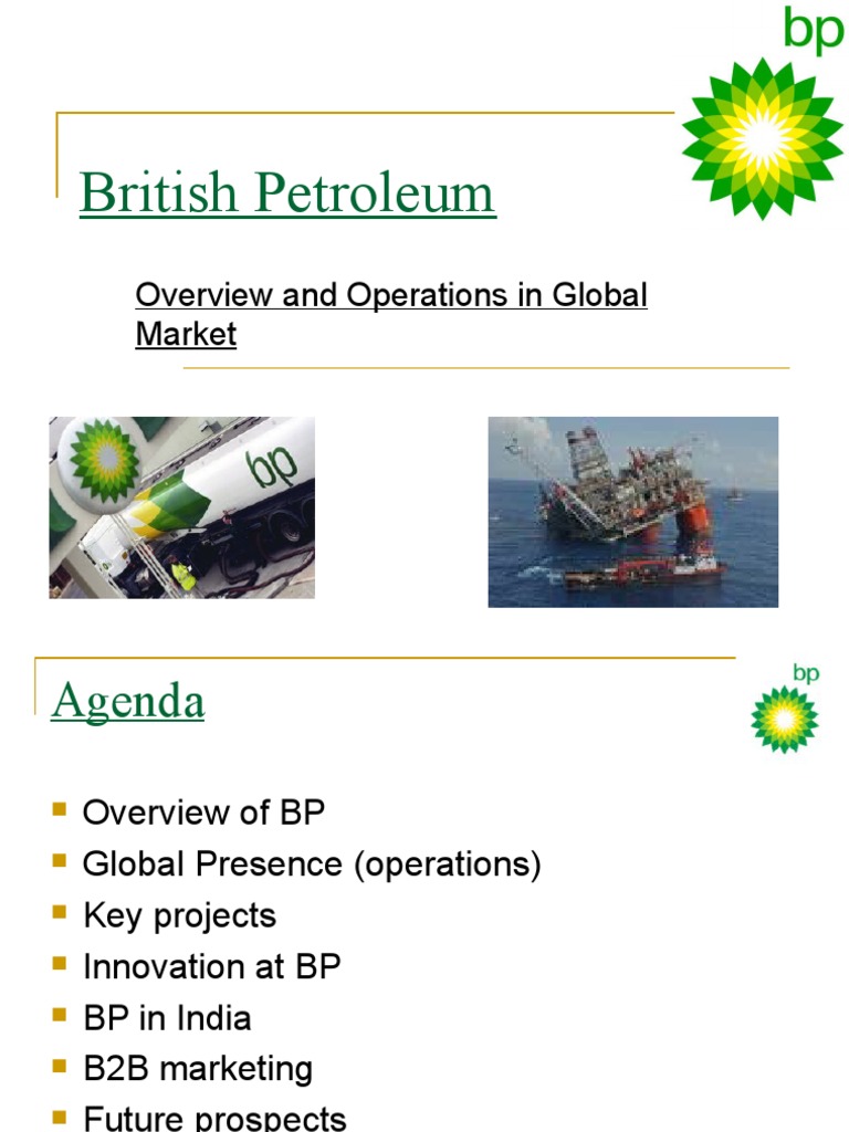 BP: Global Operations and Innovations | PDF | Bp | Petroleum