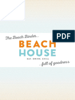 Beach House Menu