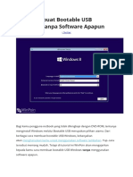Cara Membuat Bootable USB Windows Tanpa Software Apapun