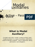 Modals Auxiliary (Active-Passive)