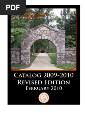 Tusculum College Catalog 2009-2010 (Revised)