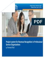 2007 How To Use SAP Project System For Revenue Recognition in Professional Service Organizations