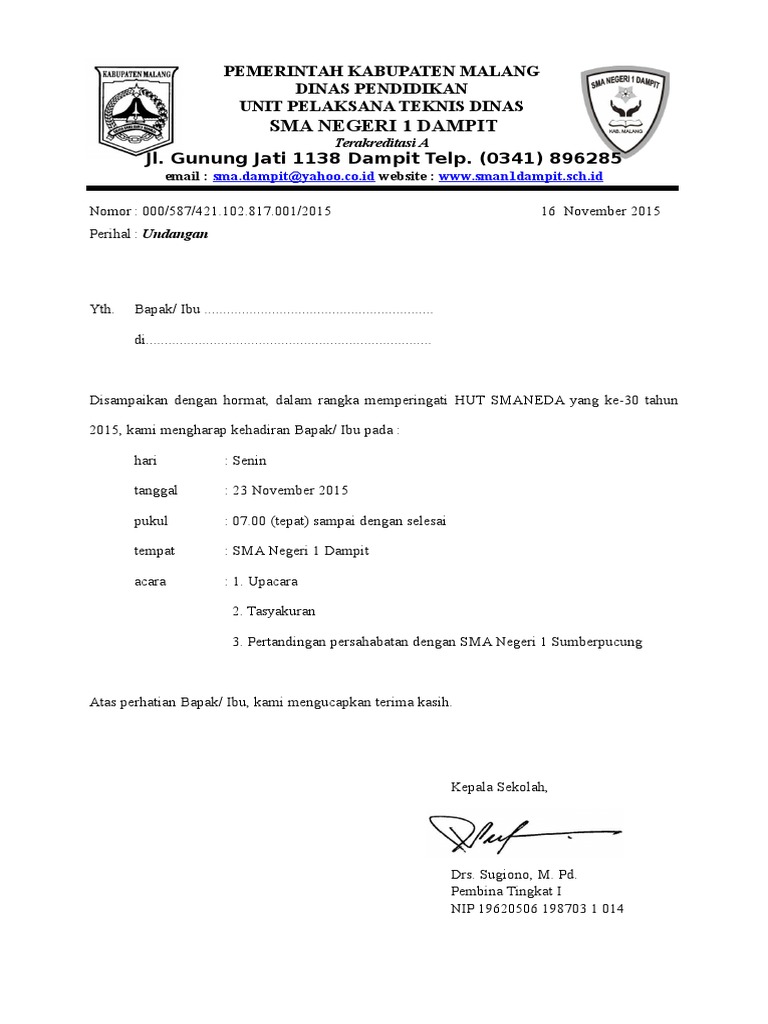 Contoh Undangan Iuran 17 Agustus