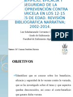 Benefificio, Eficacia y Seguridad de La Inmunoprevención