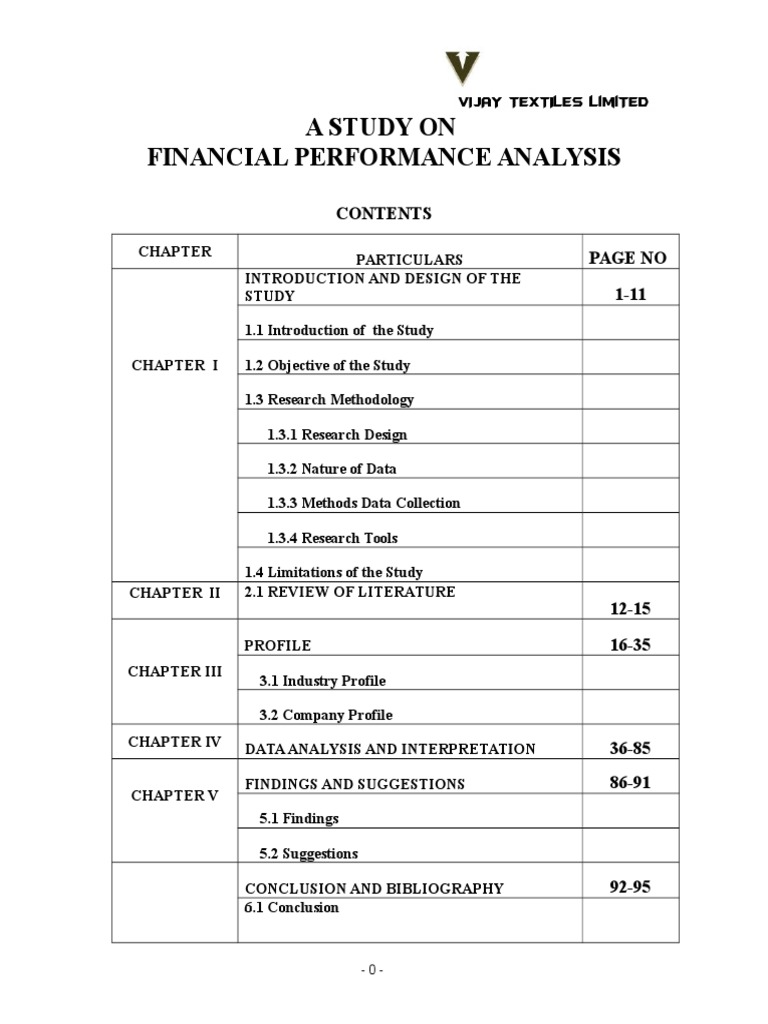 Financial Performance Analysis Study | PDF | Market Liquidity | Letter ...
