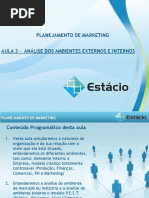  Planejamento de Marketing. Introdução ao MKT 