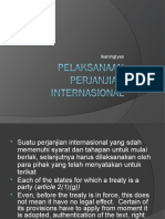 Pelaksanaan Perjanjian Internasional