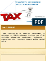 Tax Planning With Reference To Financial Management: Presented by