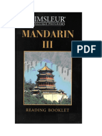 Pimsleur - Mandarin Chinese III - Reading Booklet