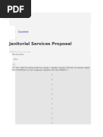 Janitorial Services Proposal: Documents