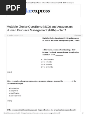 Management Multiple Choice Questions And Answers