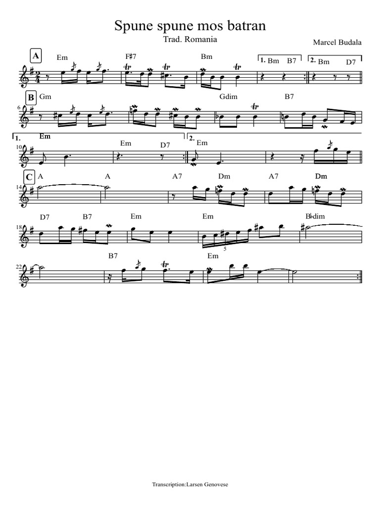 Budala - Spune Spune Mos Batran | PDF