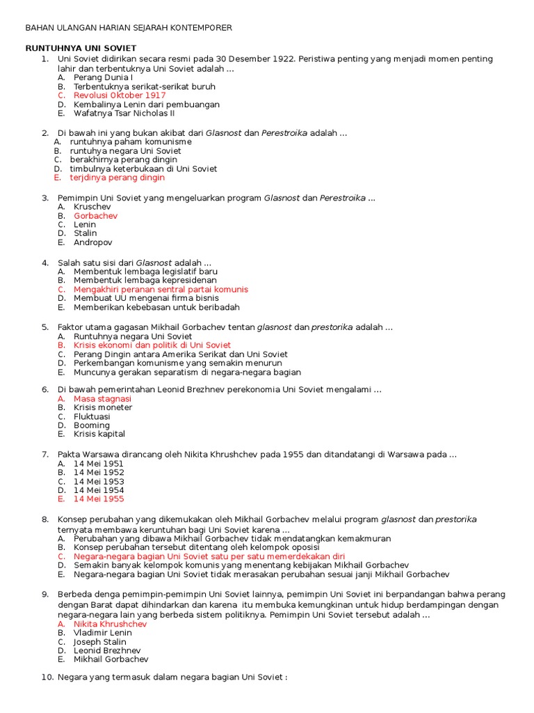 Bahan Soal Kelas Xii Peminatan 2