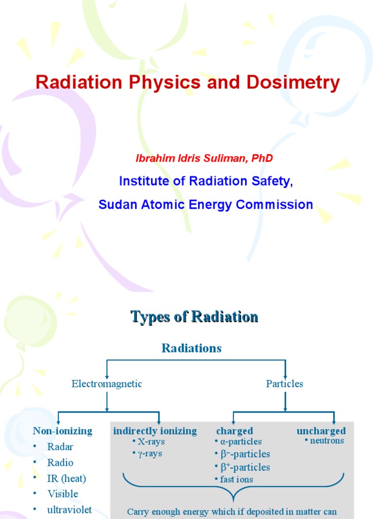Radiation Physics and Dosimetry Overview | PDF | Radioactive Decay ...