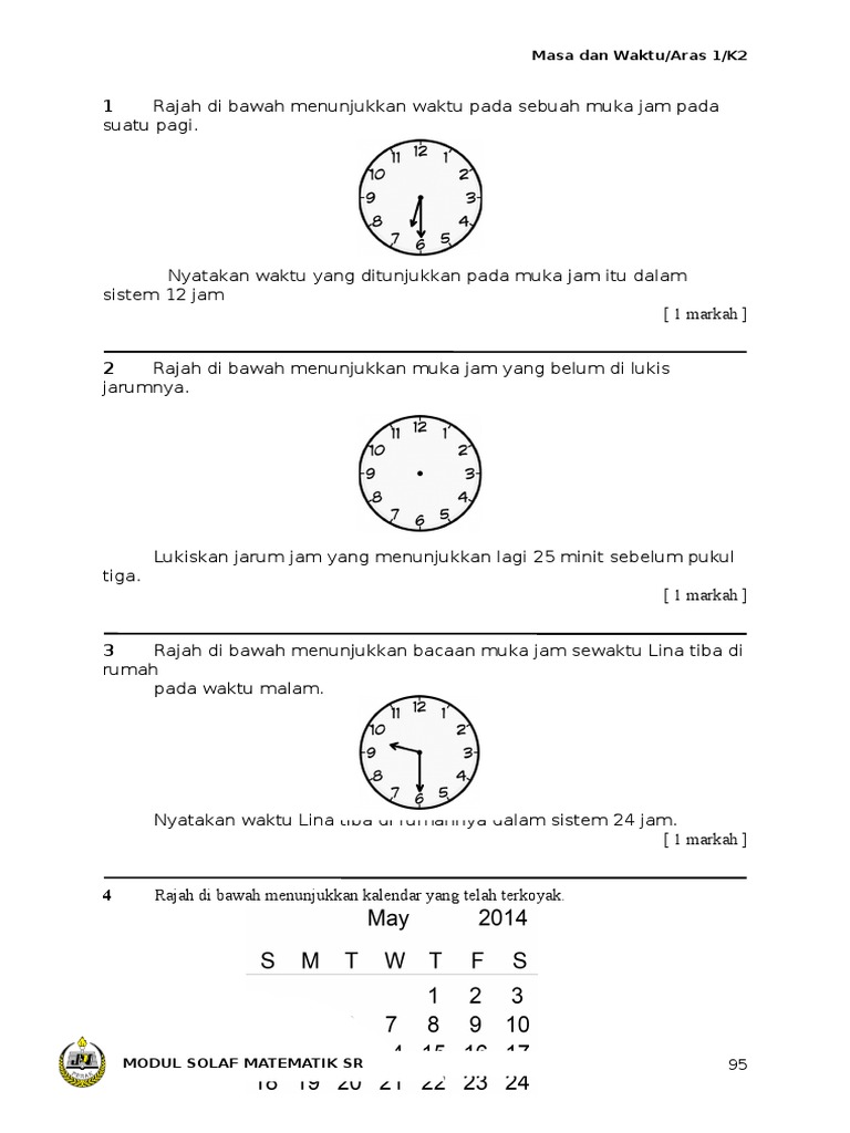 Aras 1 K2 Masa Dan Waktu Ms 95 97 Pdf