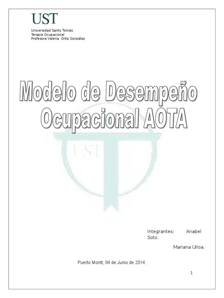 20-Aota .-. Terapia Ocupacional | PDF | Terapia ocupacional | Invalidez