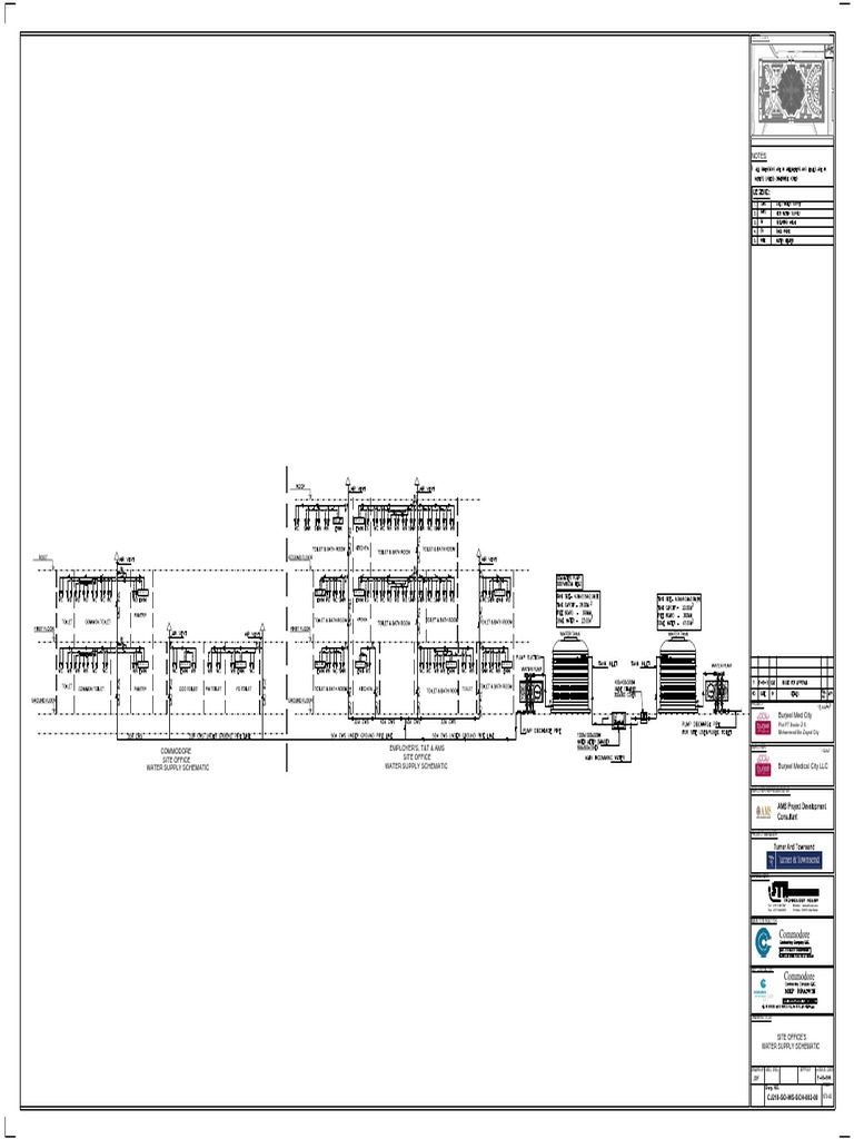 Water Supply Schematic for Burjeel Med City | PDF