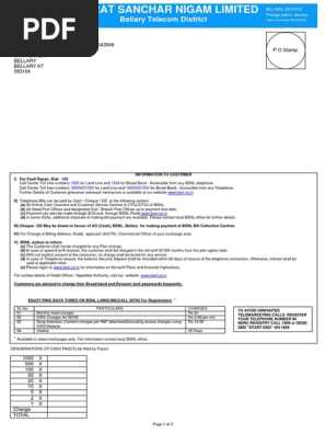 BSNL Bill