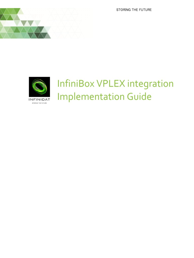 InfiniBox VPLEX Integration PDF Computer Data Storage Provisioning