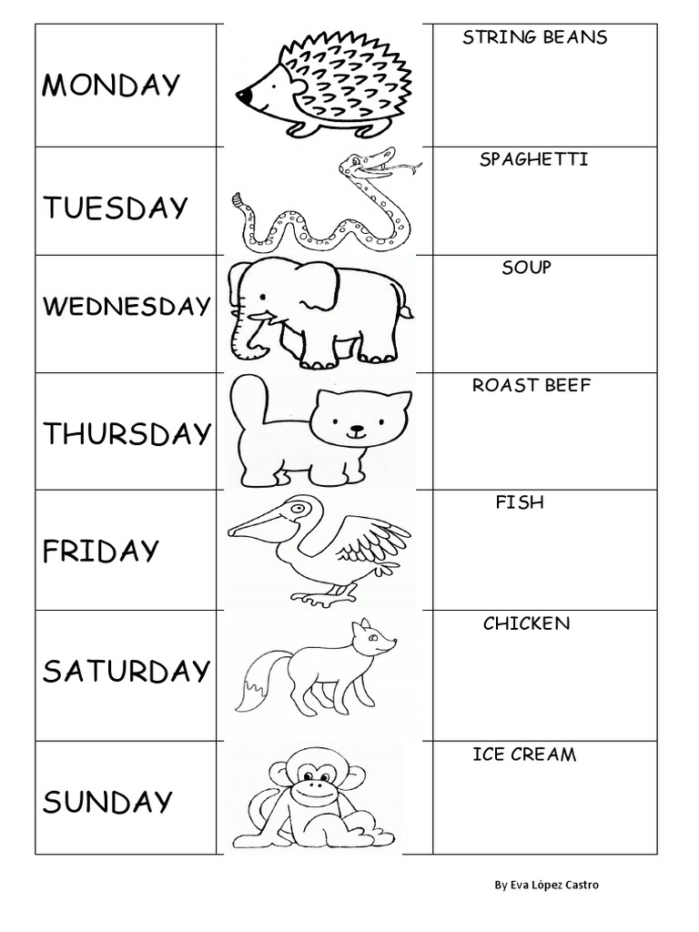 Today is Monday Worksheet