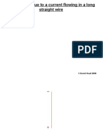 Flux Density Due To A Current Flowing in A Long Straight Wire