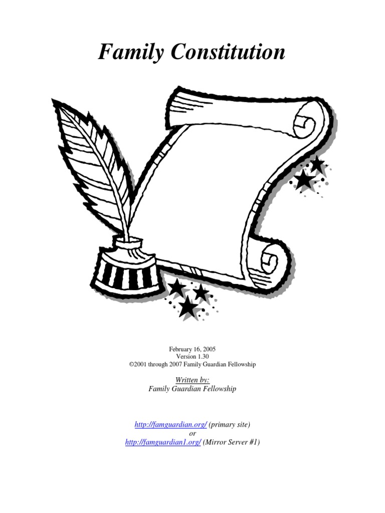 Family Constitution, Form 13.003 PDF Marriage sites