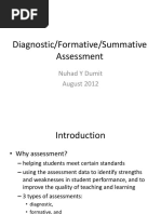 Diagnostic Formative Summative