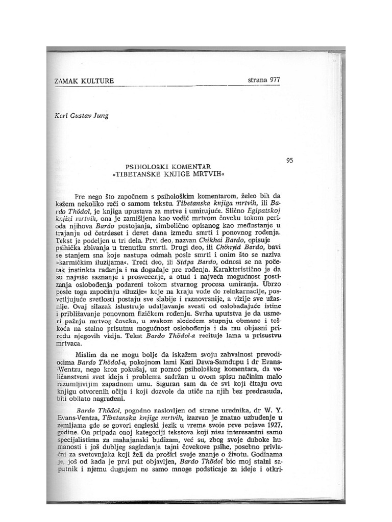 Carl G. Jung Psihološki Komentar "Tibetanske Knjige Mrtvih" PDF