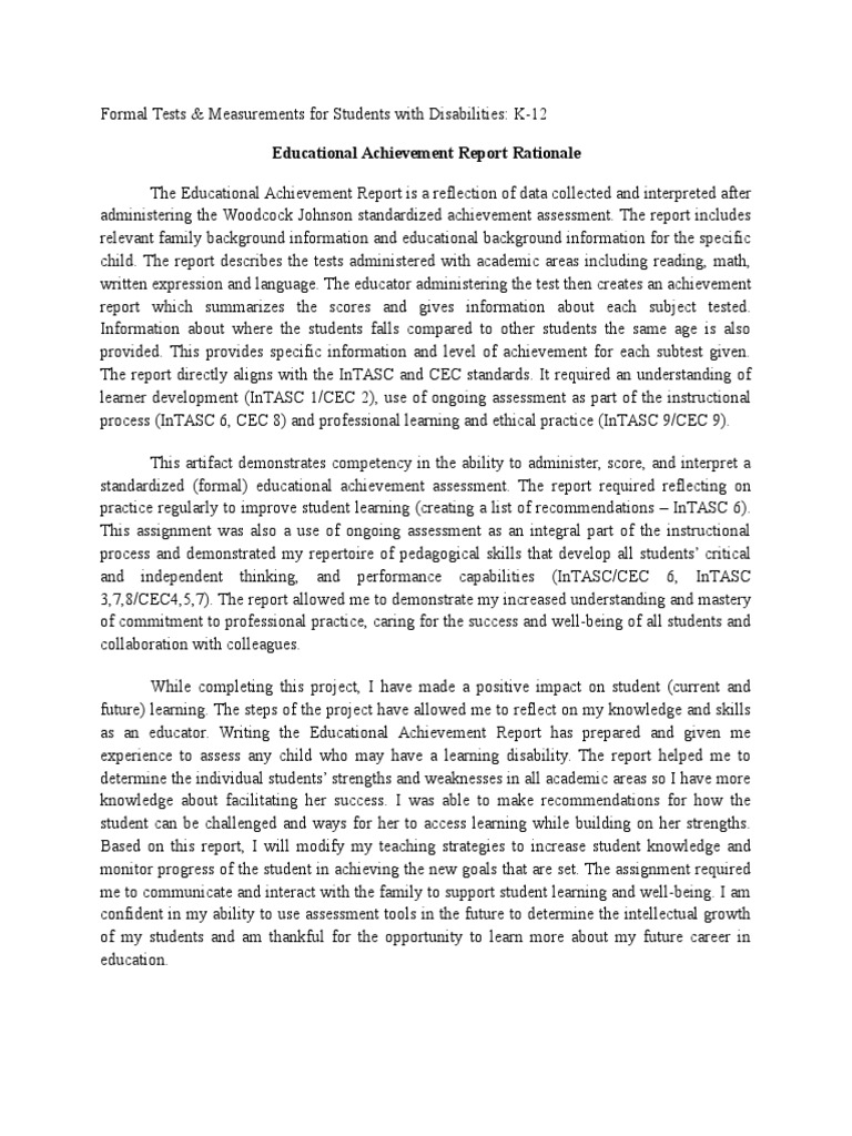 Rationale For Ear | PDF | Educational Assessment | Learning
