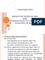 Chapter Two Design of Solid Slabs AND Introduction To Yield Line Analysis of Slabs