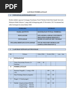 Contoh Laporan Kewangan