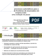 Em busca de processos automáticos para a identificação de fronteiras de enunciados em corpora orais